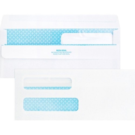 Business Source Dbl Window Envelopes, No. 8-5/8in, 3-5/8inx8-5/8in, WE, 500PK BSN04650